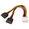 Захранващ кабел Molex 4 Pin to 2 x SATA Power Cable 20 cm